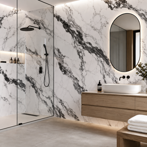 Black Frost Marble Wall Panel
