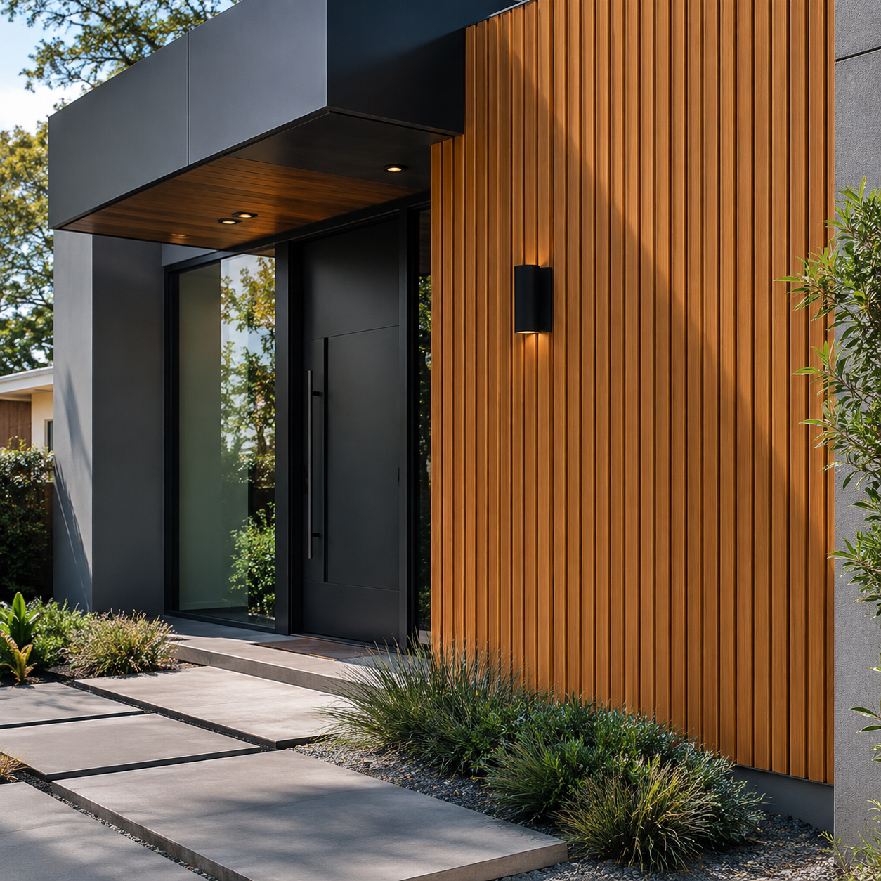 Teak Exterior Wall Panel