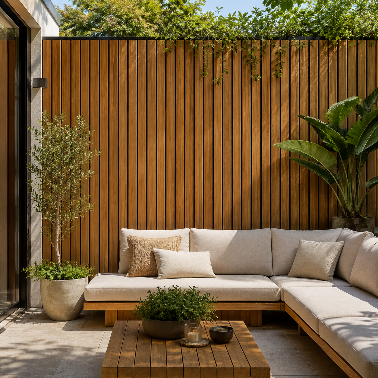 Teak Exterior Wall Panel