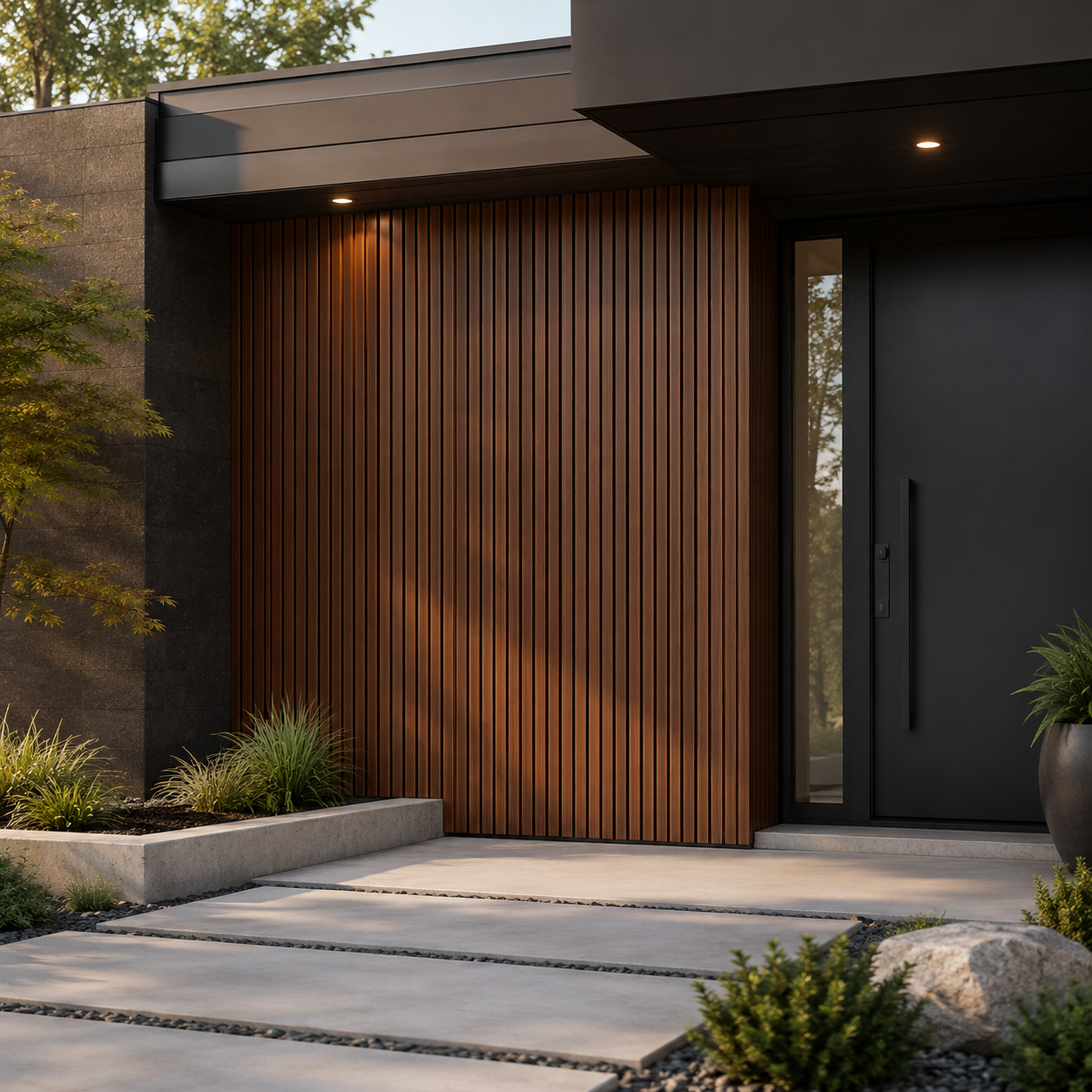 Walnut Exterior Wall Panel