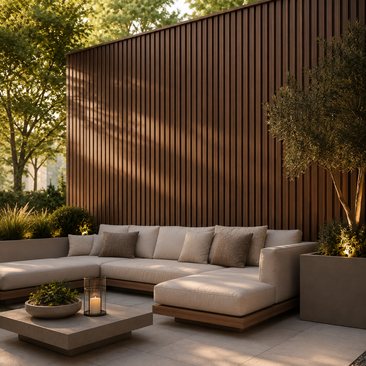 Walnut Exterior Wall Panel