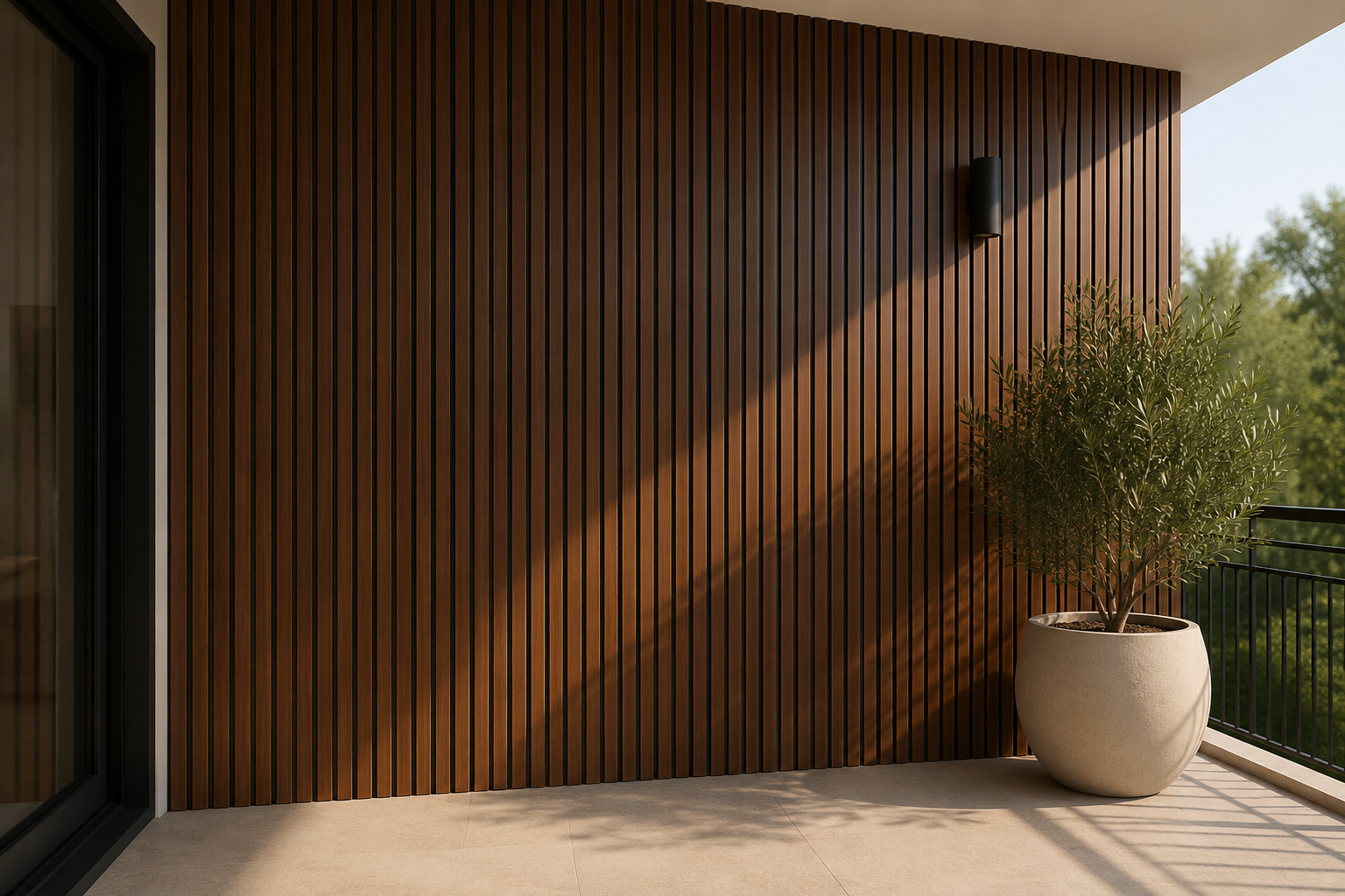 Walnut Exterior Wall Panel