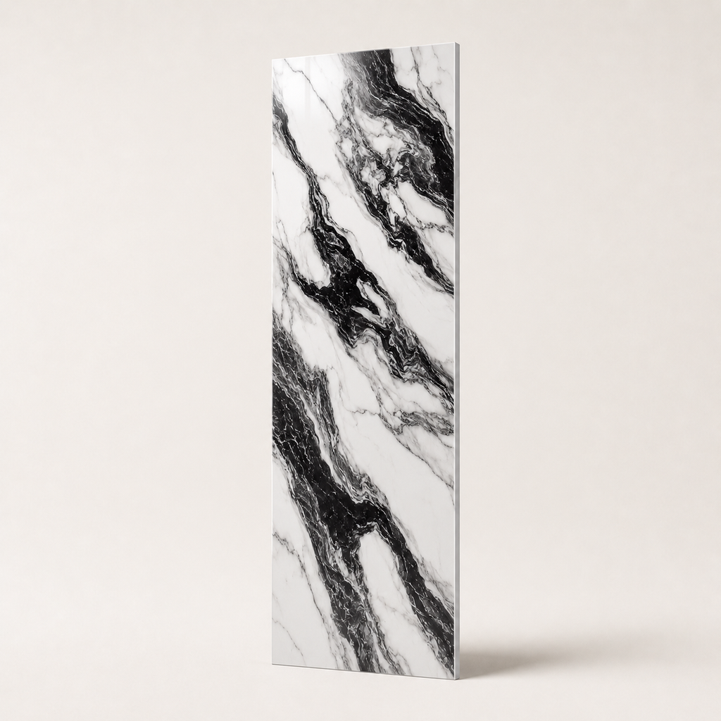 Black Frost PVC marble wall panel, product photo