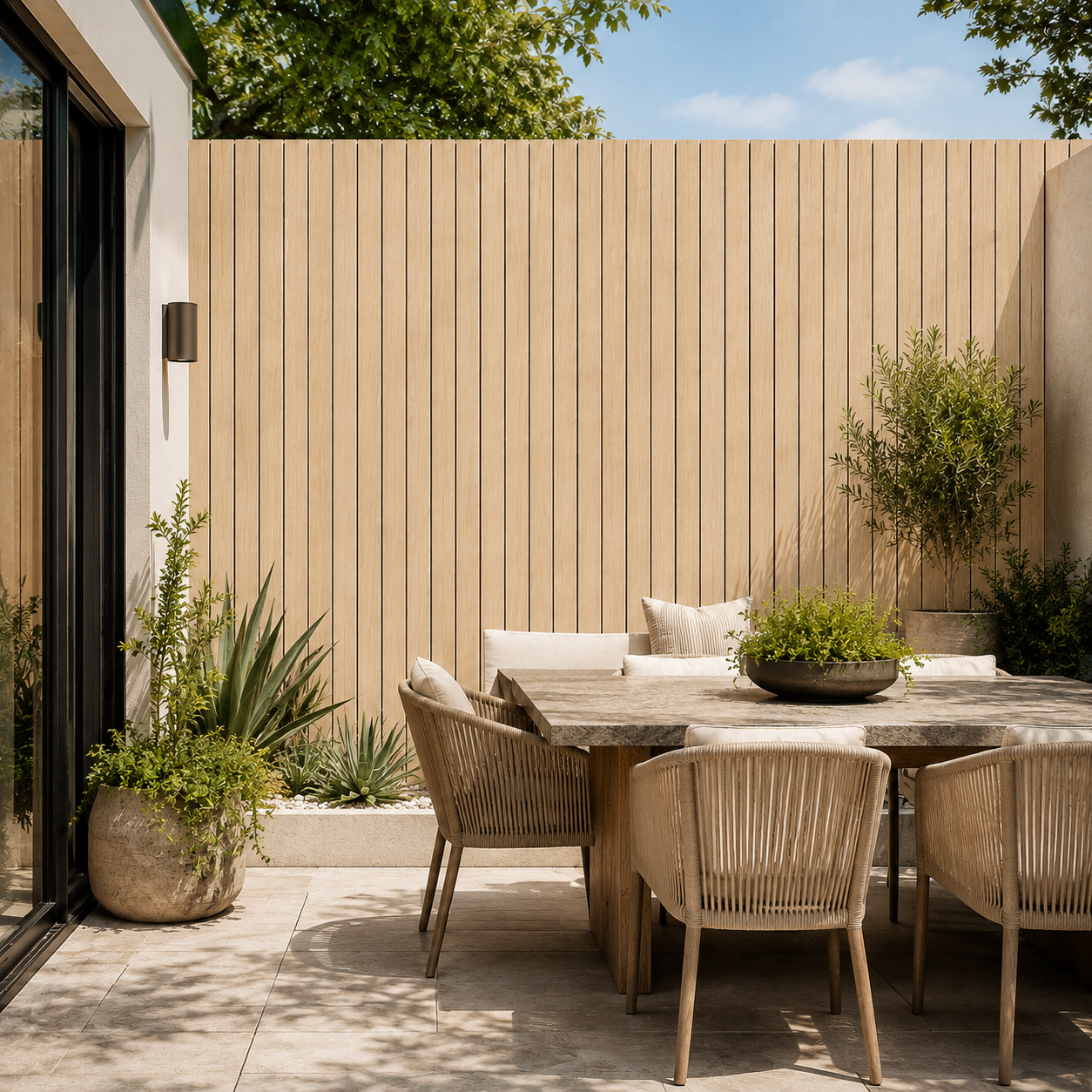 White Oak Exterior Wall Panel